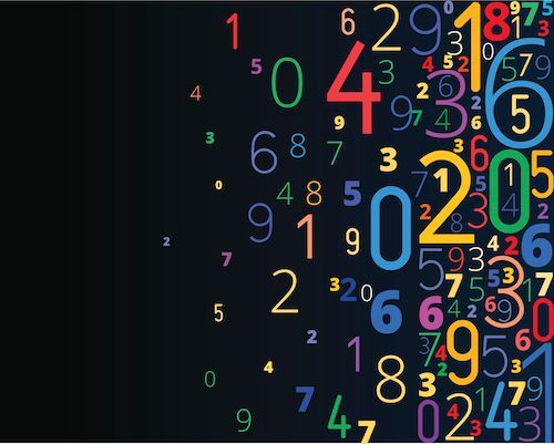 Poster image showing a number guessing game interface with numbers and question marks